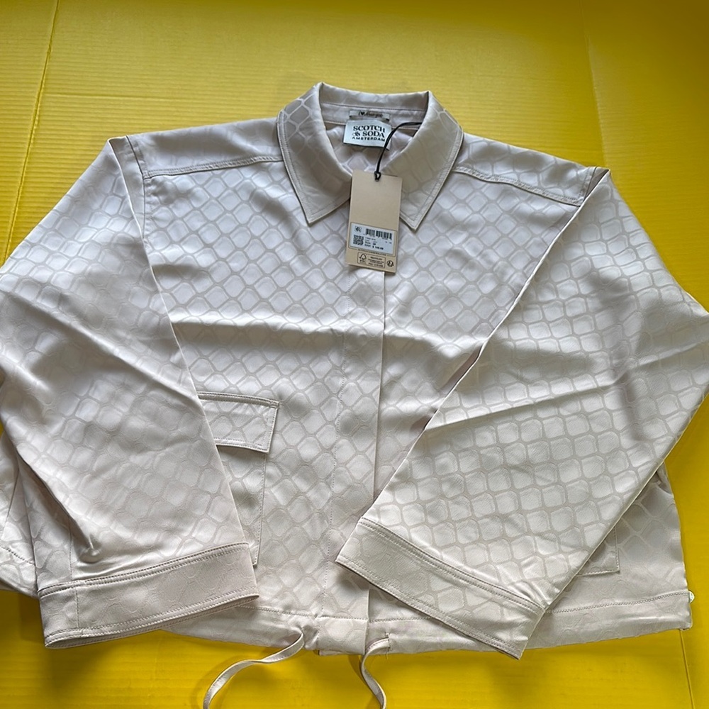 Scotch & Soda satin Jacquard Utility shirt